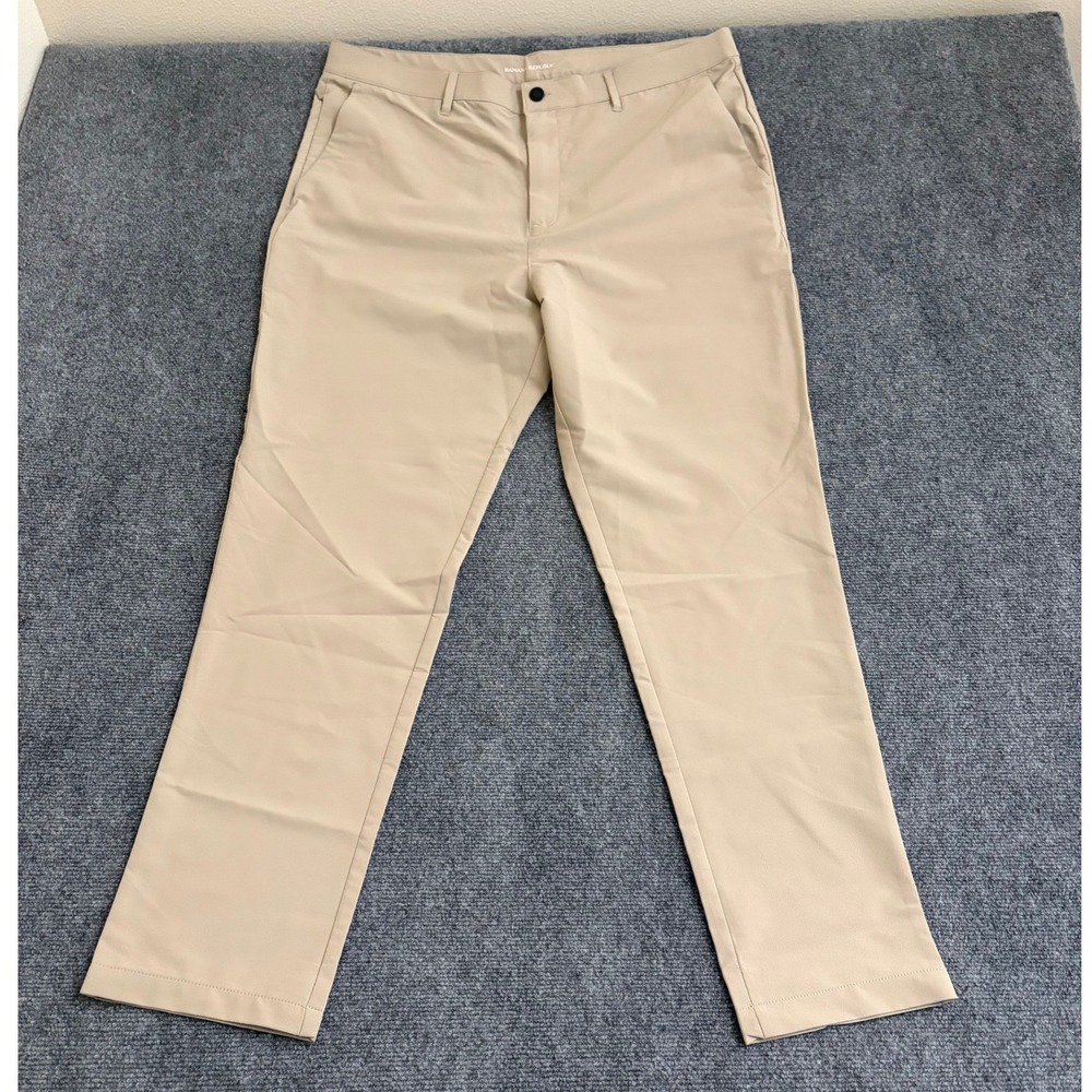 Banana Republic Mens Core Temp Chino Pants Khaki Tan 40x32 Performance Trousers